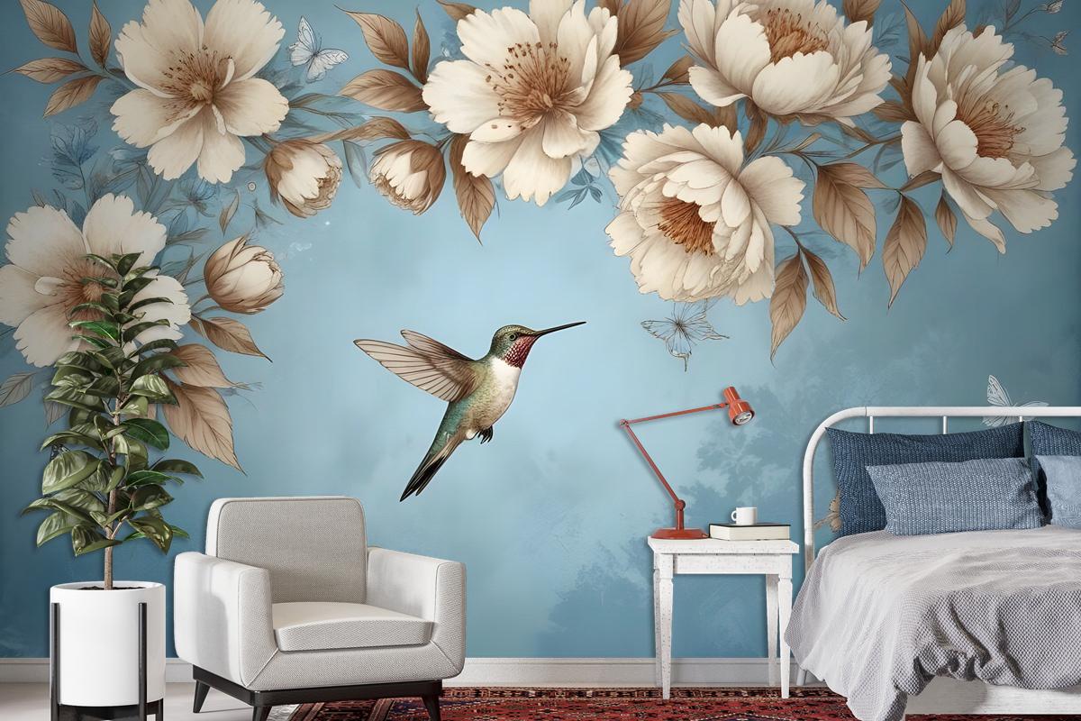 Watercolor Floral Pastel Flower Wallpaper Mural