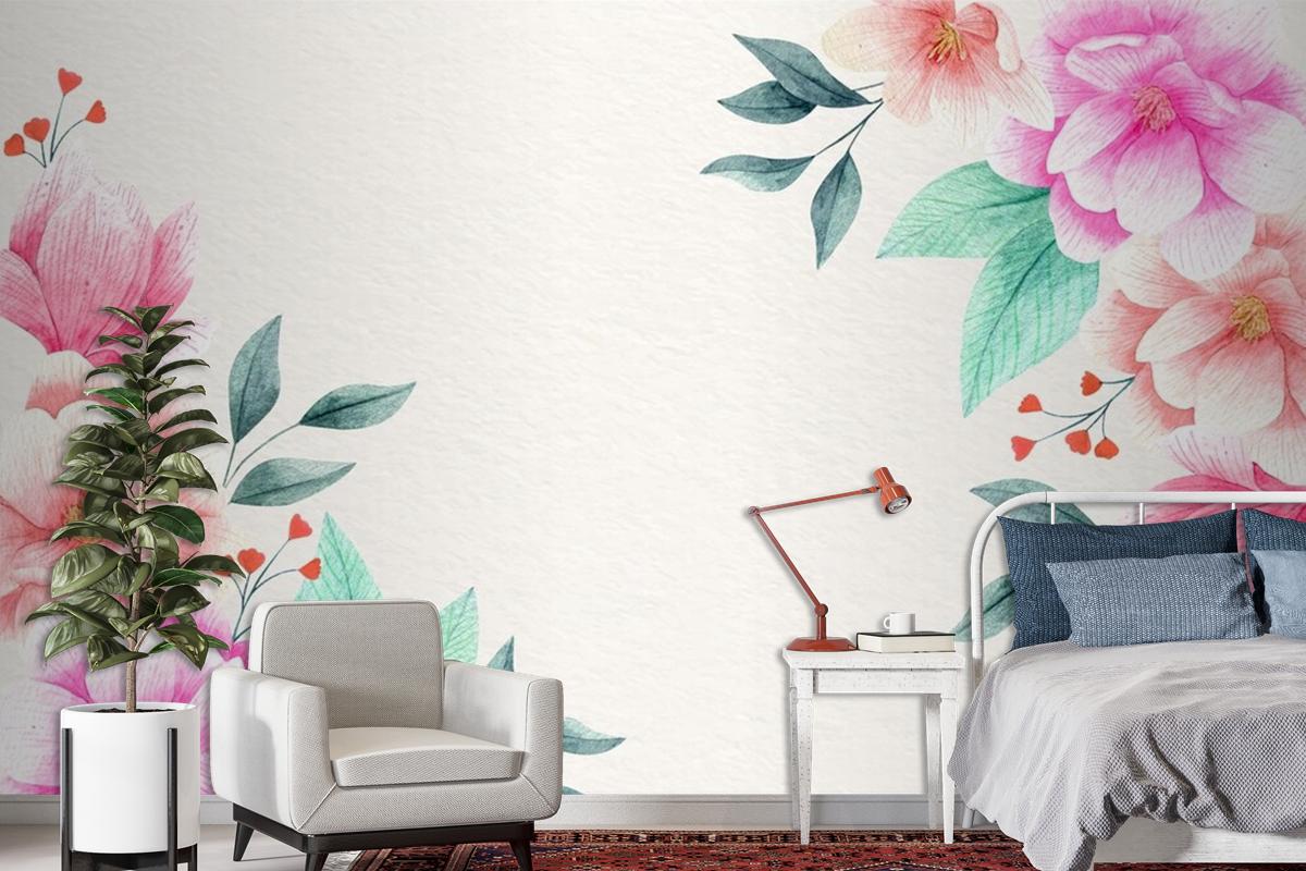 Watercolor Floral Wallpaper Mural 