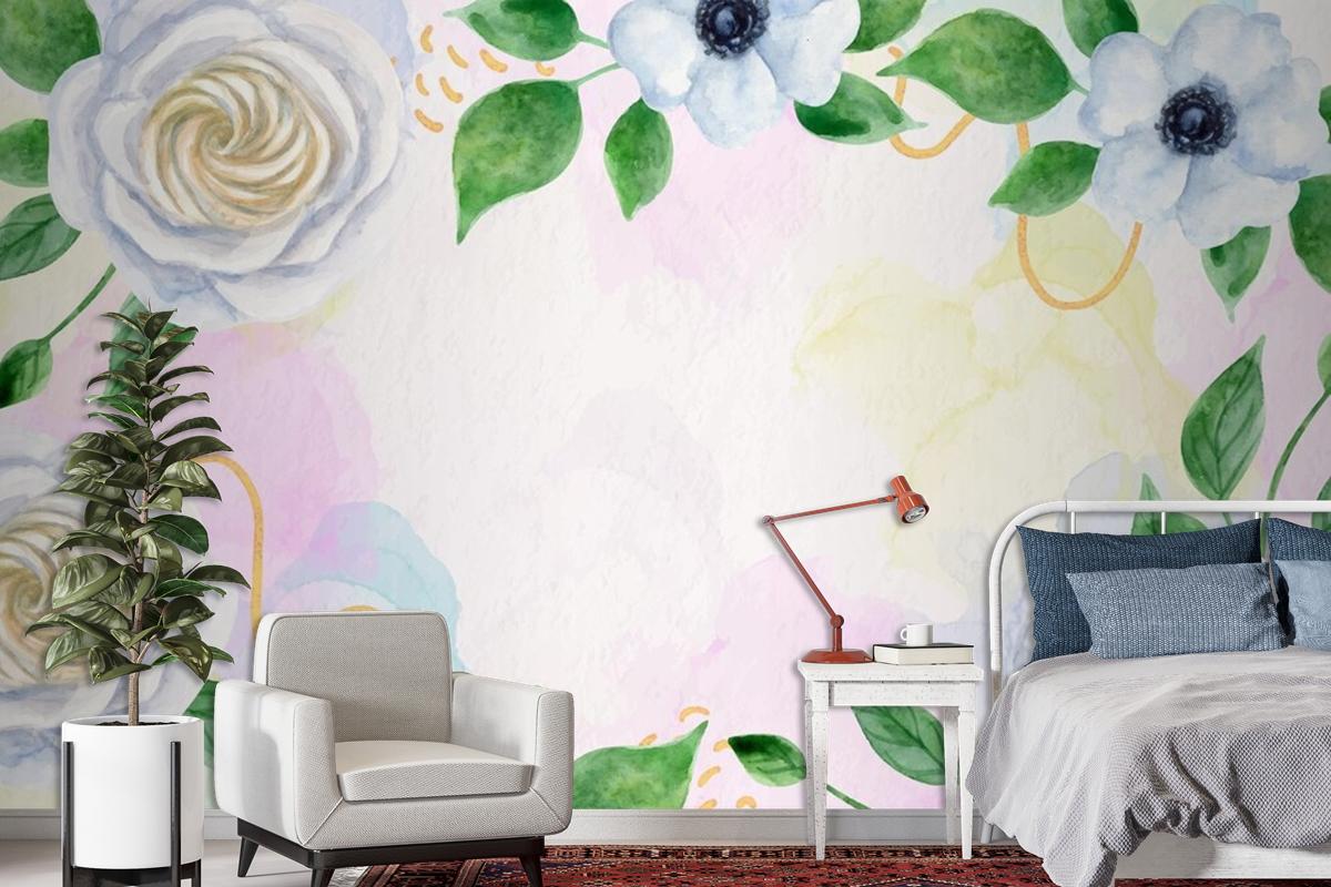 Watercolor Natural Background Wallpaper Mural