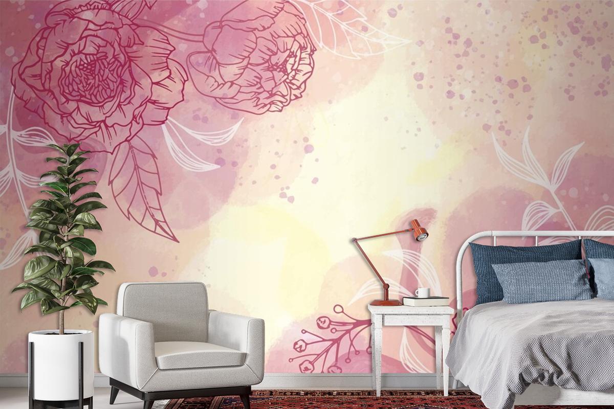 Watercolor Spring Background Wallpaper Mural