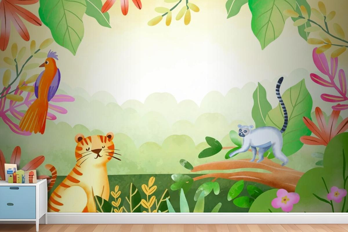 Watercolor World Wildlife Day Background Wallpaper Mural