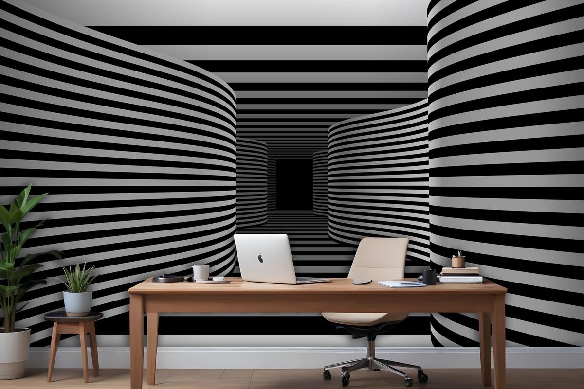 Realistic Optical Illusion Background Wallpaper Mural