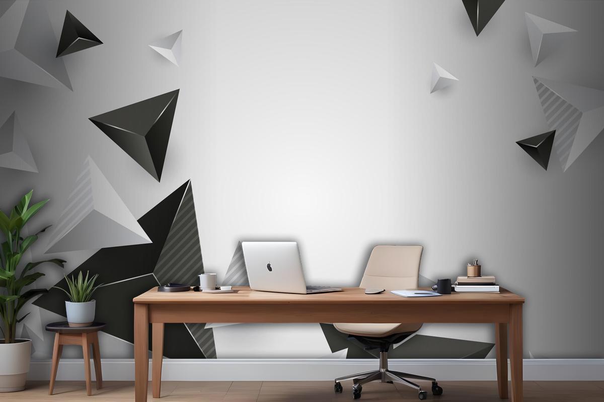 Realistic Polygonal Background Office Wallpaper Mural