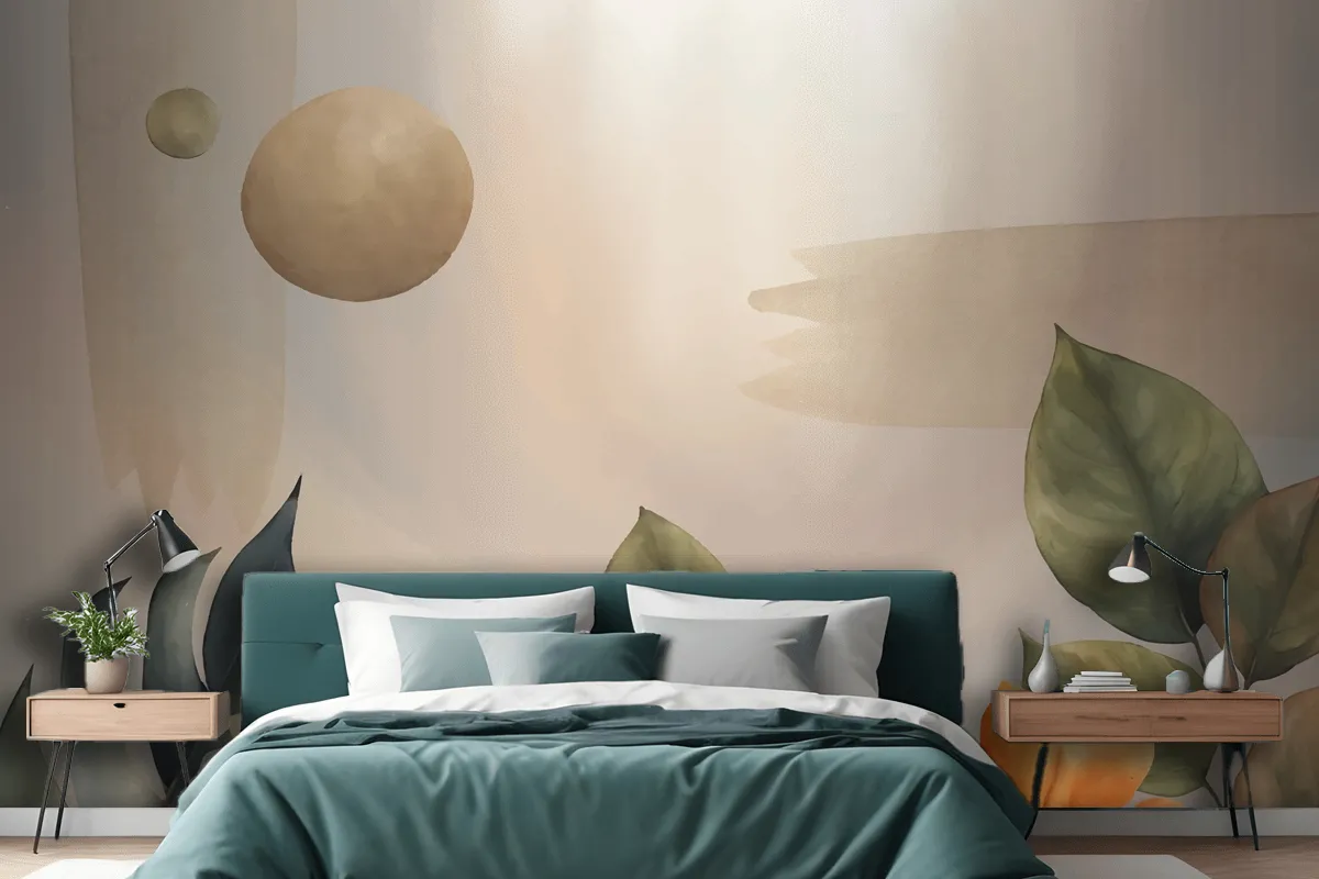 Watercolor Soft Earth Tones Background Wallpaper Mural