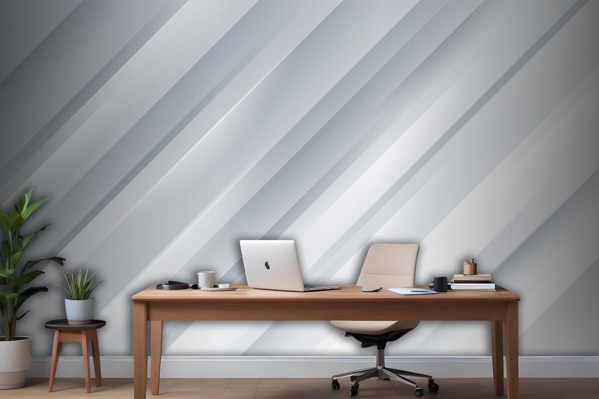 Elegant White Background With Shiny And Shadow Lines Wallpaper Mural