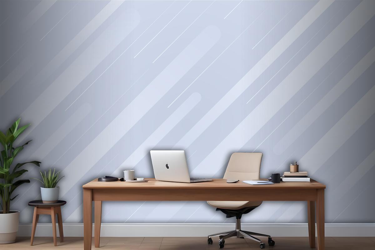 Gradient White Monochrome Background Office Wallpaper Mural