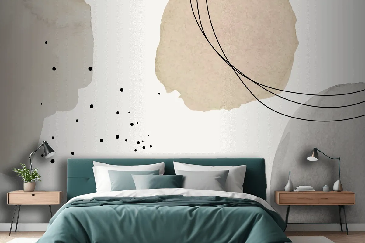 Abstract Background In Brown Watercolor Wallpaper Mural