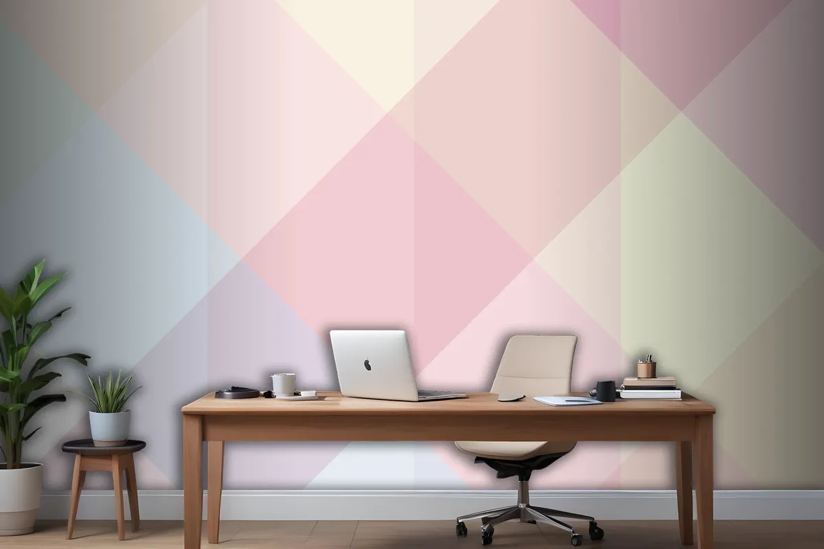 Line With Various Shapes And Colours Different Colored Backdrops Wallpaper Mural