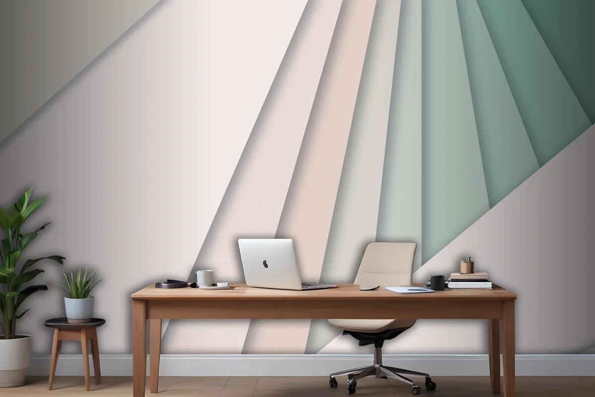 Paper Style Abstract Wallpaper Mural