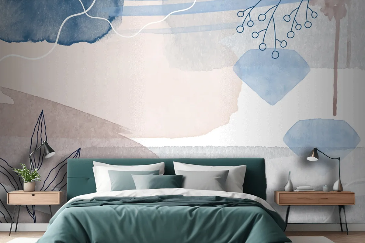 Abstract Watercolor Background Wallpaper Mural