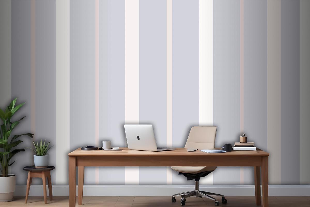 Aesthetic Background Line Pattern In Purple Pastel Wallpaper Mural