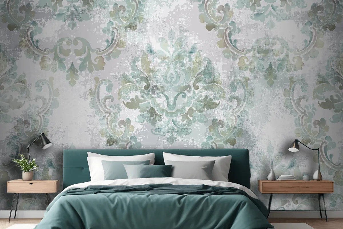 Baroque Texture Pattern Bedroom Wallpaper Mural