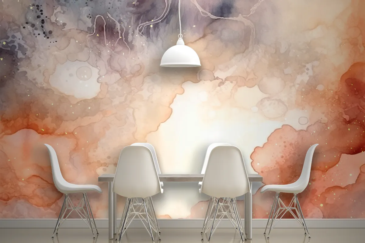 Neutral Watercolor Background Wallpaper Mural