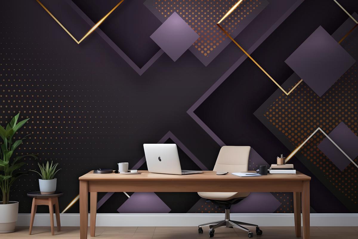 Realistic Elegant Geometric Shapes Background Wallpaper Mural