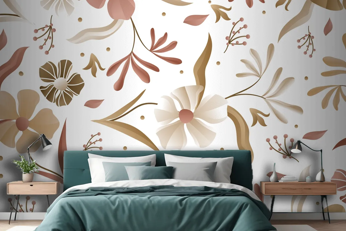 Gradient Monochromatic Pattern Wallpaper Mural