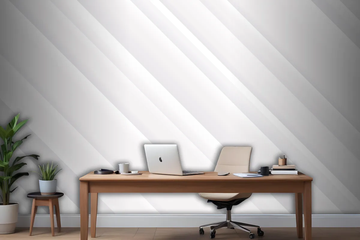 Oblique Lines White Elegant Background Wallpaper Mural