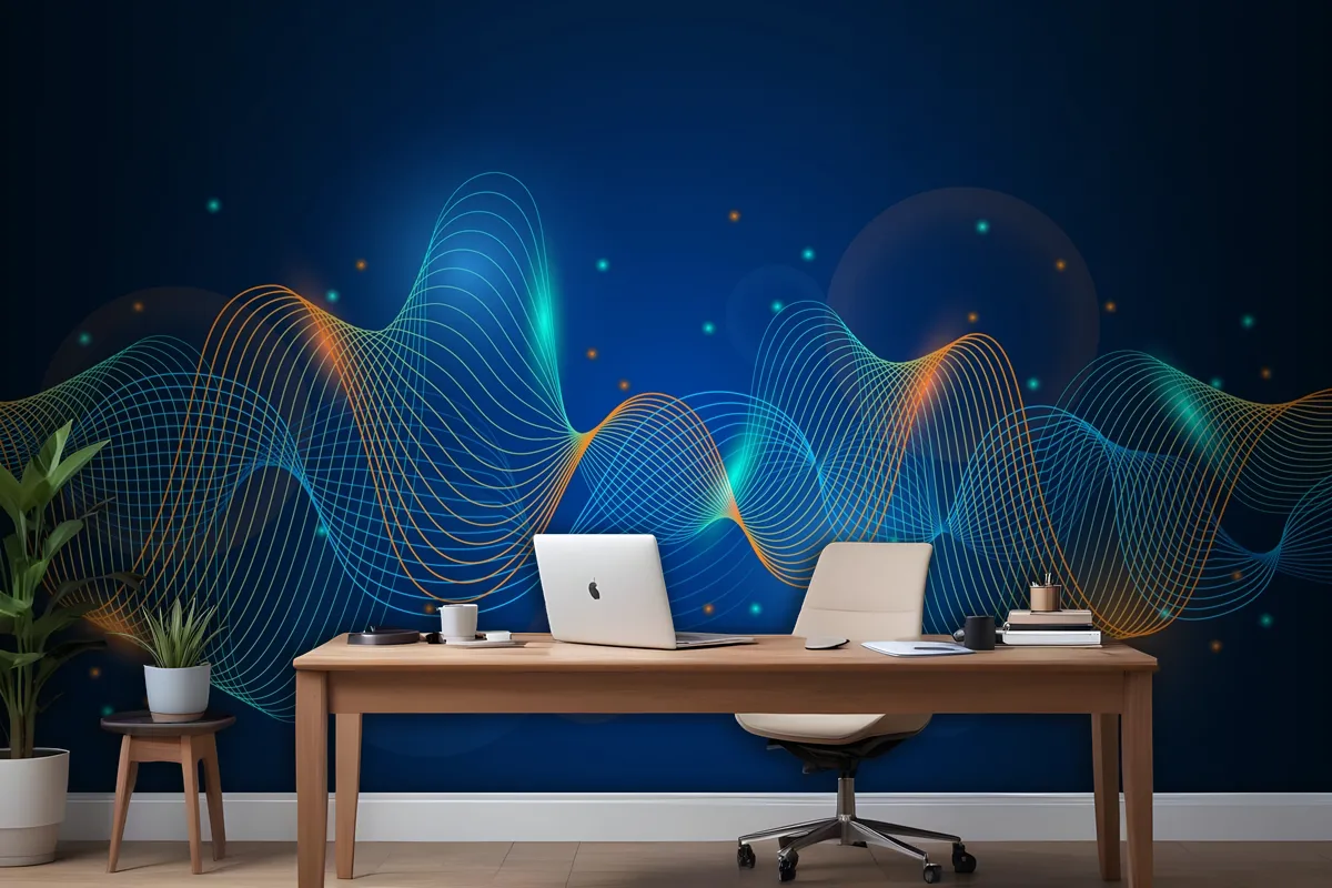 Colorful Equalizer Wave Wallpaper Mural 