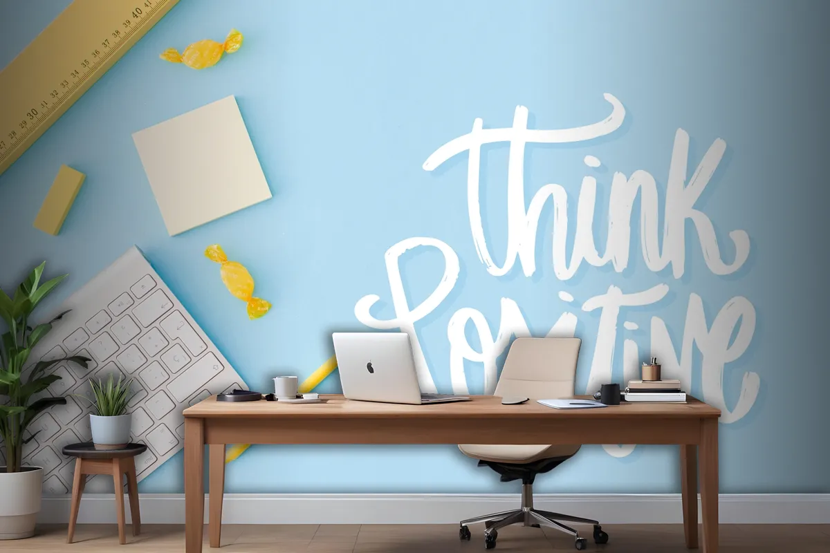 Lettering Style With Photo Wallpaper Mural