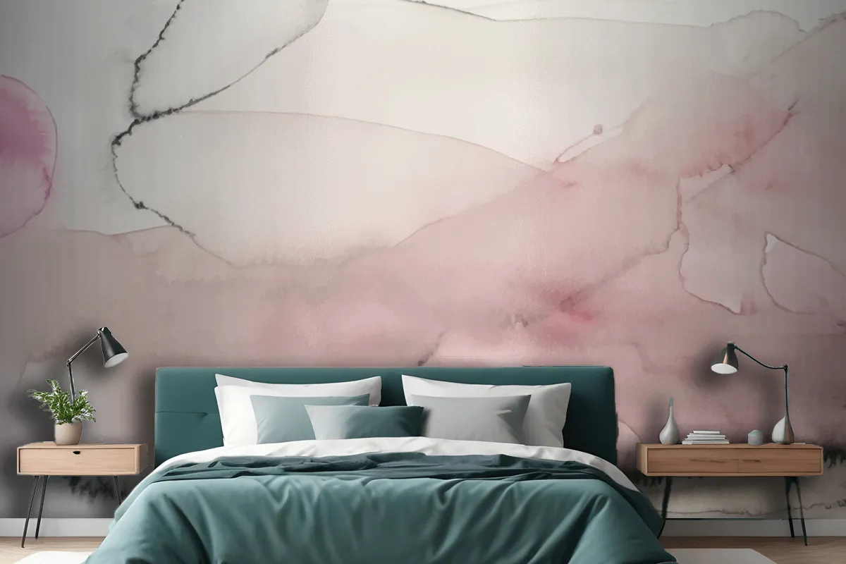 Soft Watercolor Splash Stain Background Wallpaper Mural