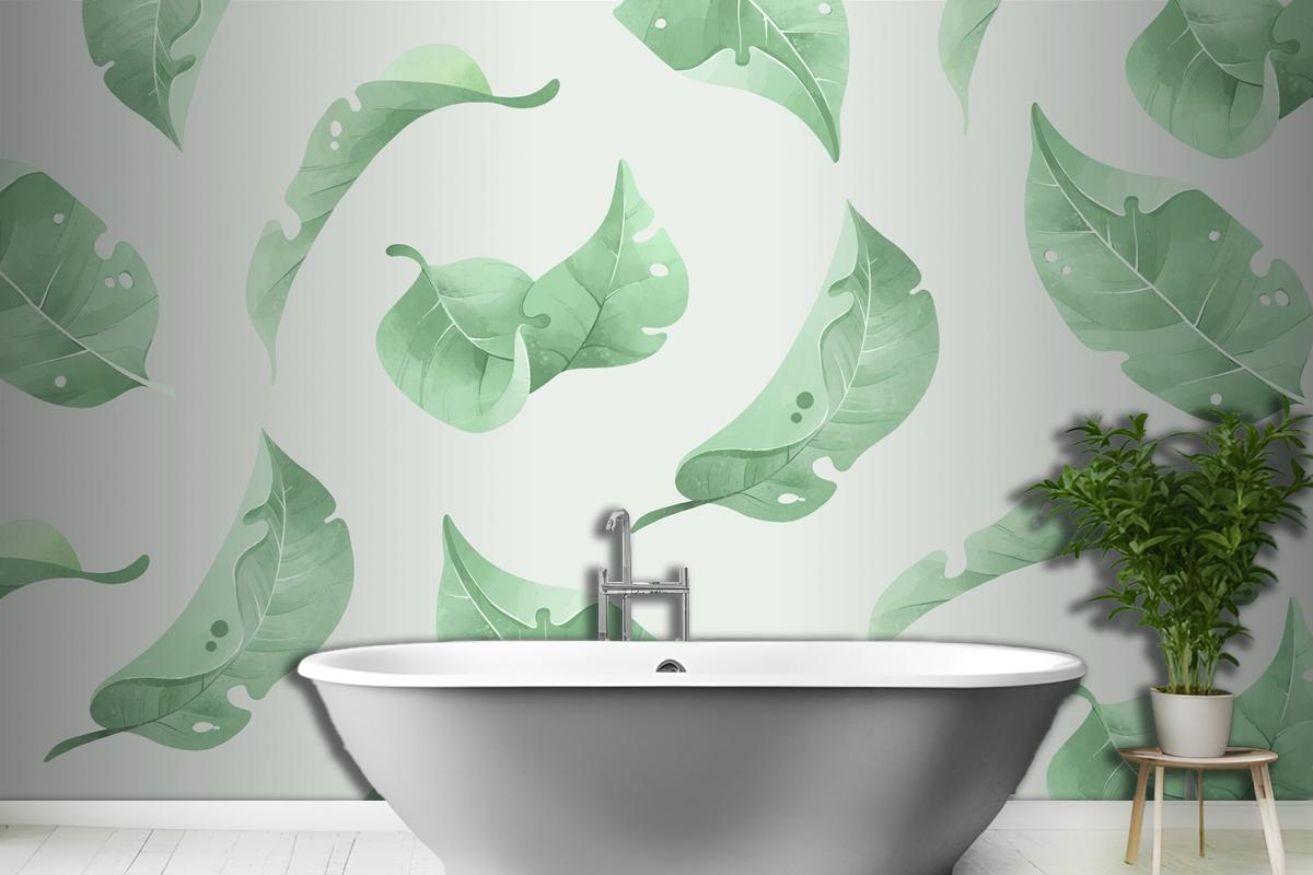 Tropical Background With Vegetation Wallpaper Mural