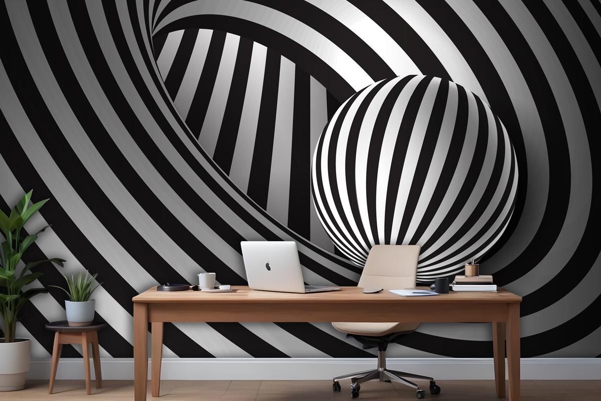 Psychedelic Optical Illusion Background Wallpaper Mural