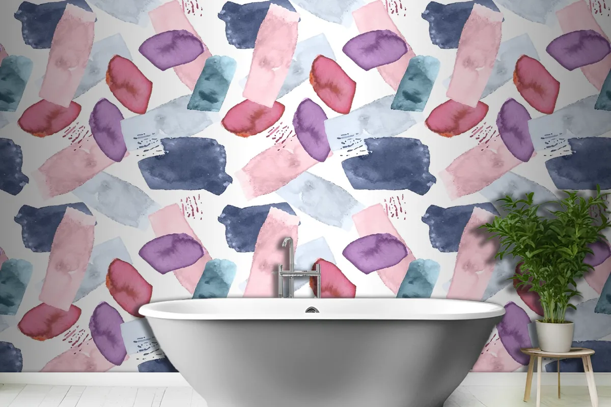 Abstract Watercolor Pattern Wallpaper Mural