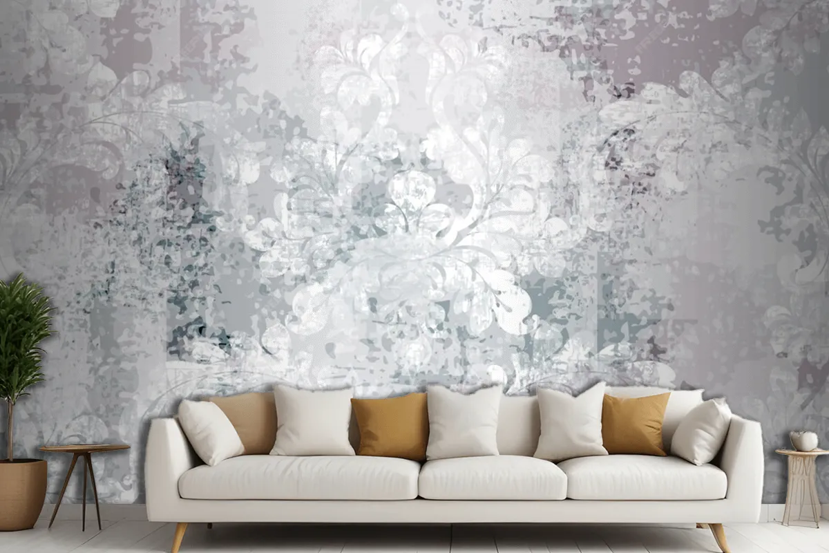 Baroque Texture Pattern Living Room Wallpaper