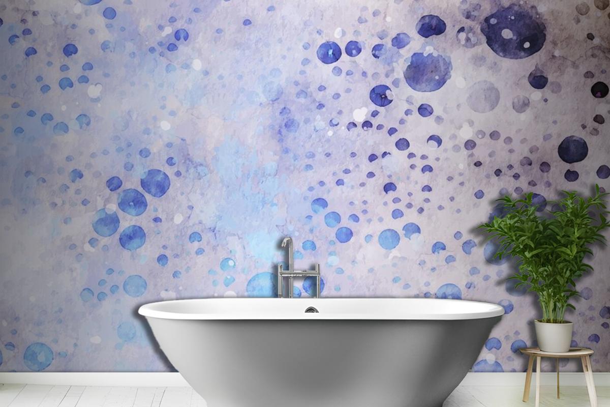 Bubble Style Watercolor Artwork Wallpaper Mural