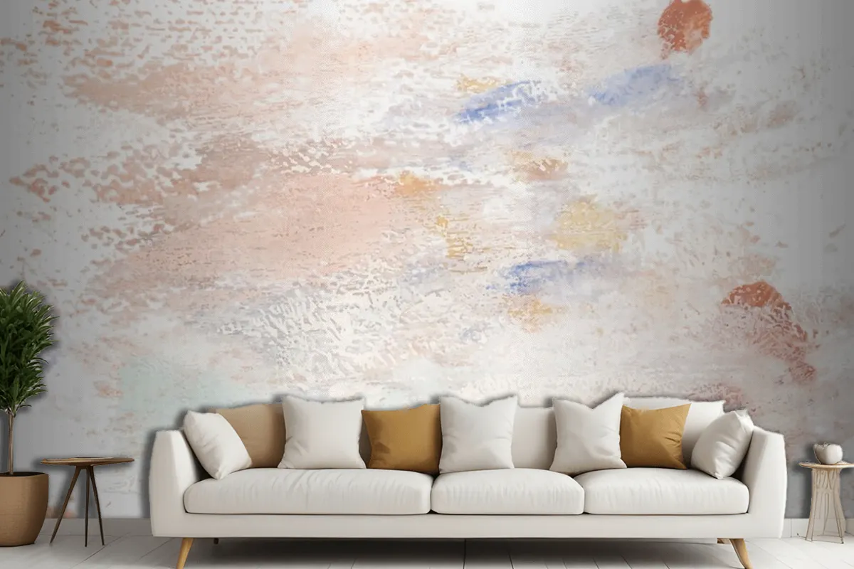 Earth Tone Paint On A Canvas Living Room Wallpaper