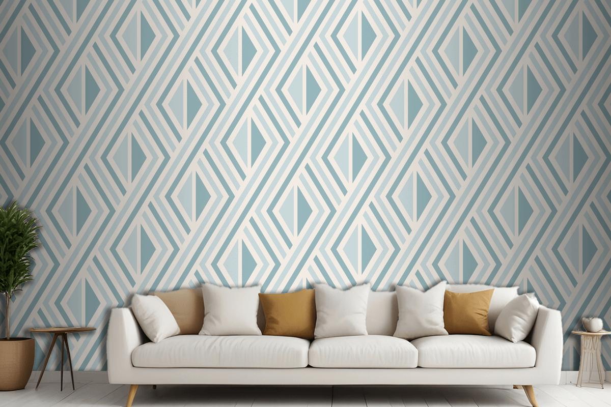 Flat Design Nordic Pattern Living Room Wallpaper Mural