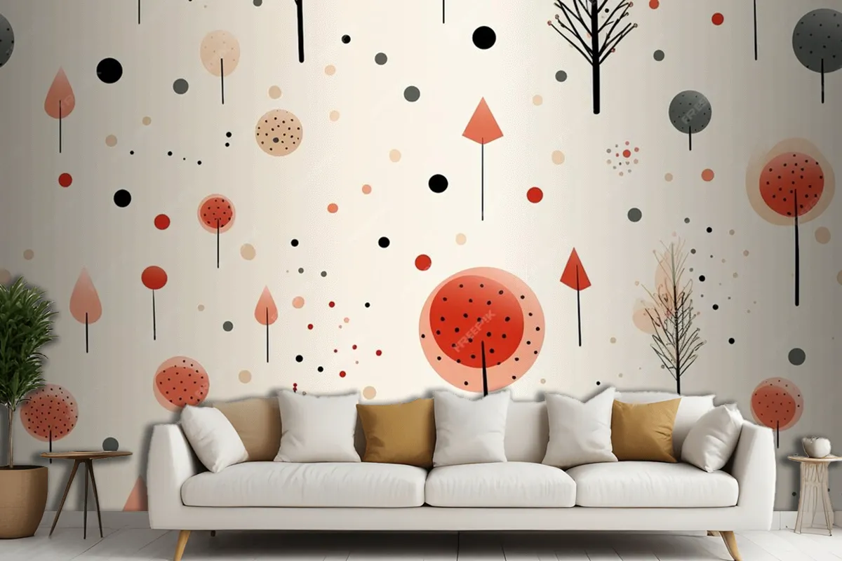 Floral Pattern Design Printing Textile Living Room Wallpaper Mural