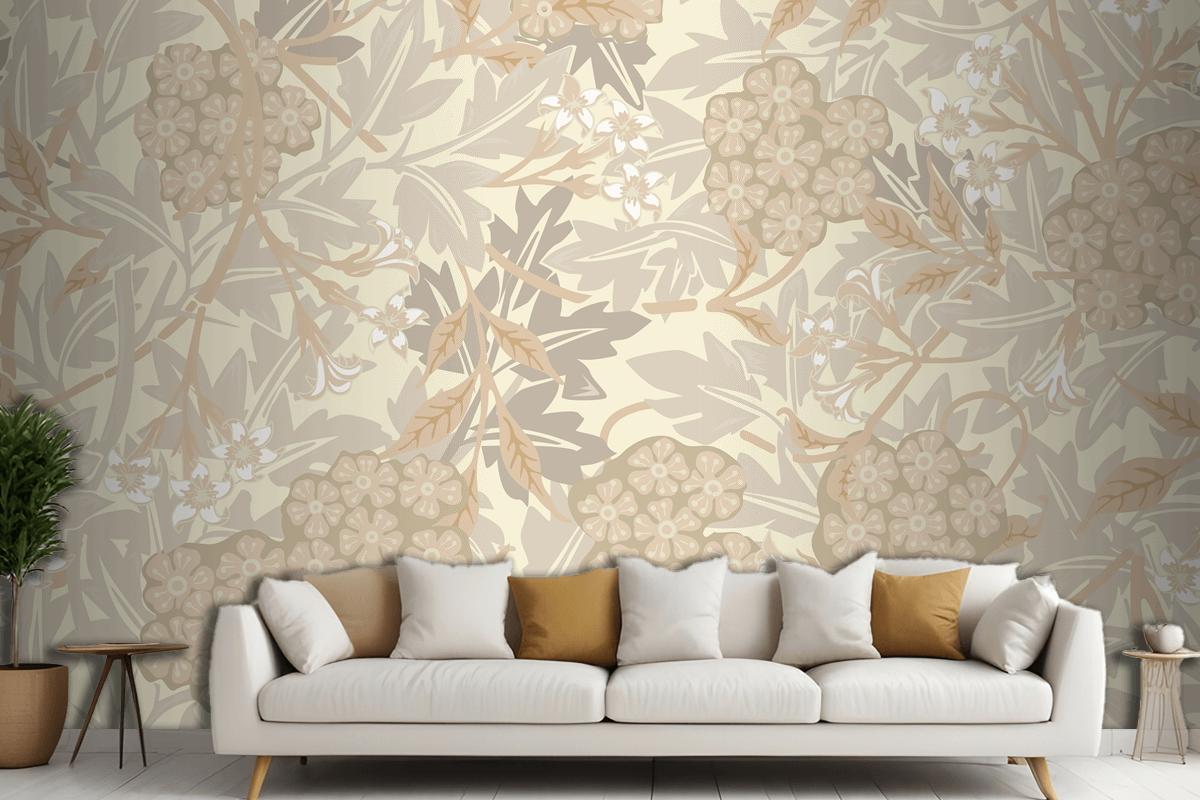 Floral Pattern Design Wallpaper Mural