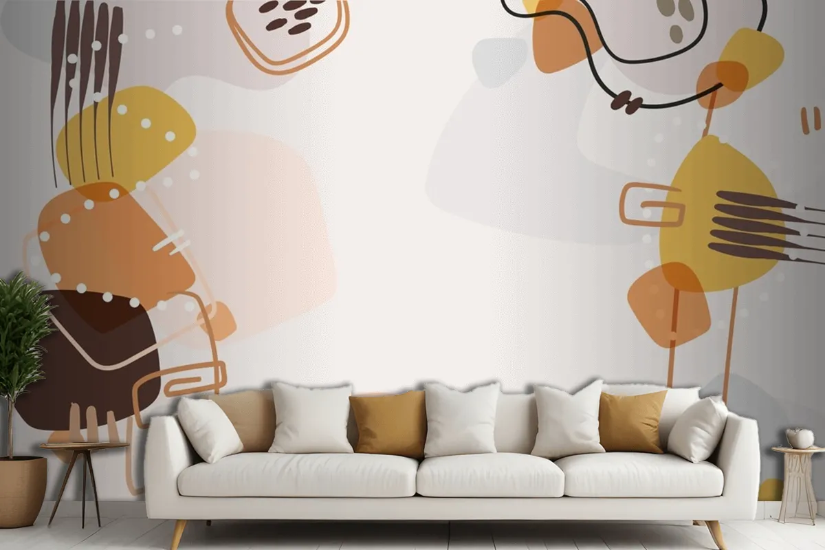 Hand Drawn Abstract Doodle Background Wallpaper Mural