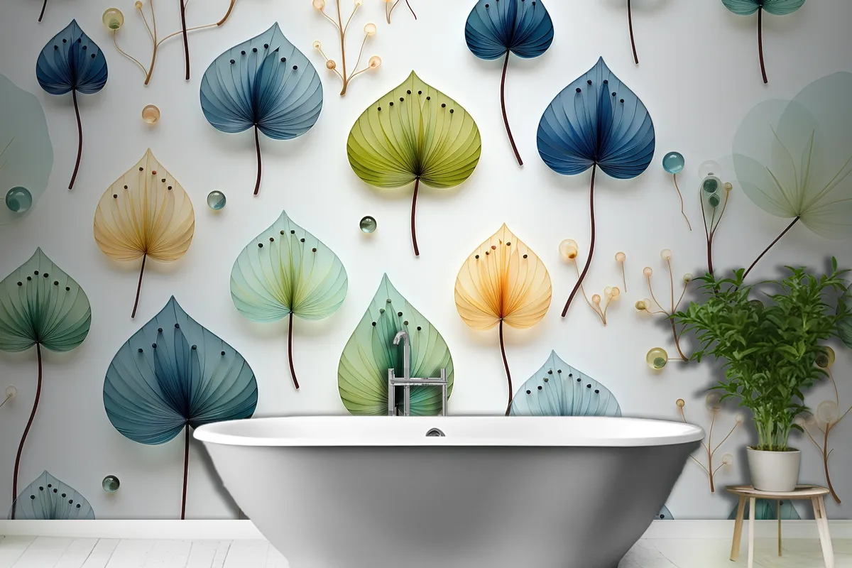 Seamless Floral Pattern Colorful Flower Pattern Bathroom Wallpaper Mural