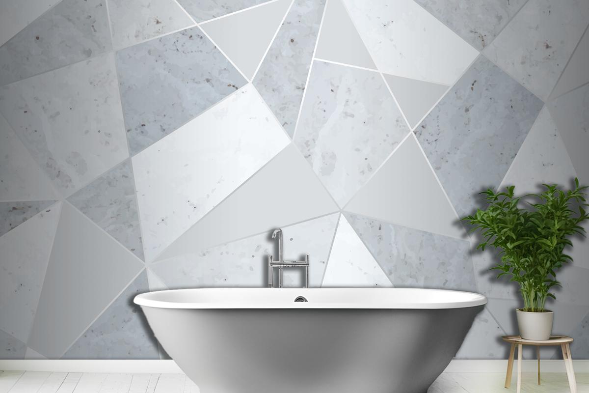 Simple Gray Triangular Background Wallpaper Mural