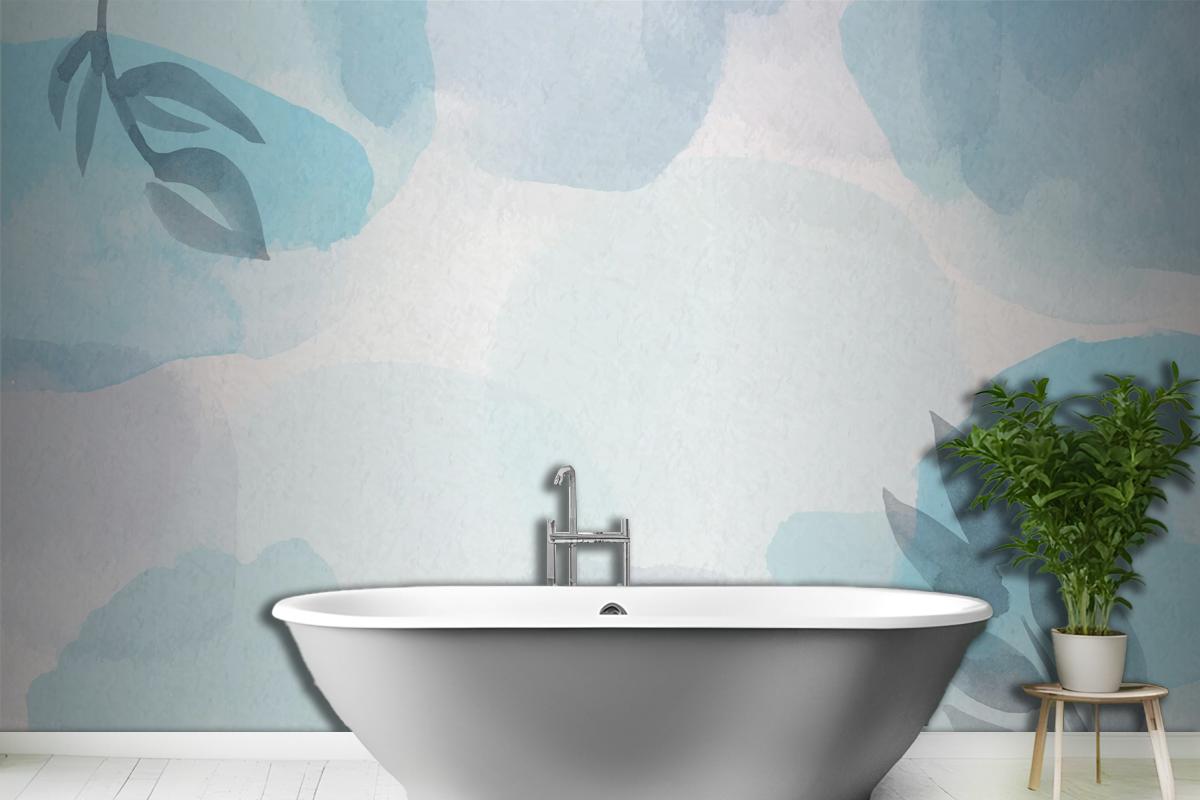 Watercolor Abstract Bathroom Wallpaper Mural