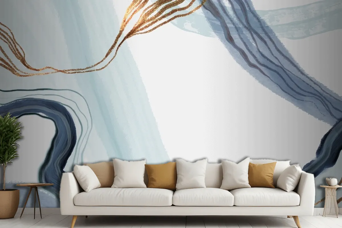 Watercolor Alcohol Ink Background Living Room Wallpaper Mural