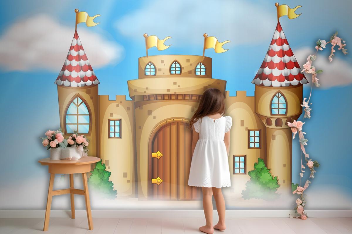 A Fairy Tale Castle On Sky Wallpaper Murals