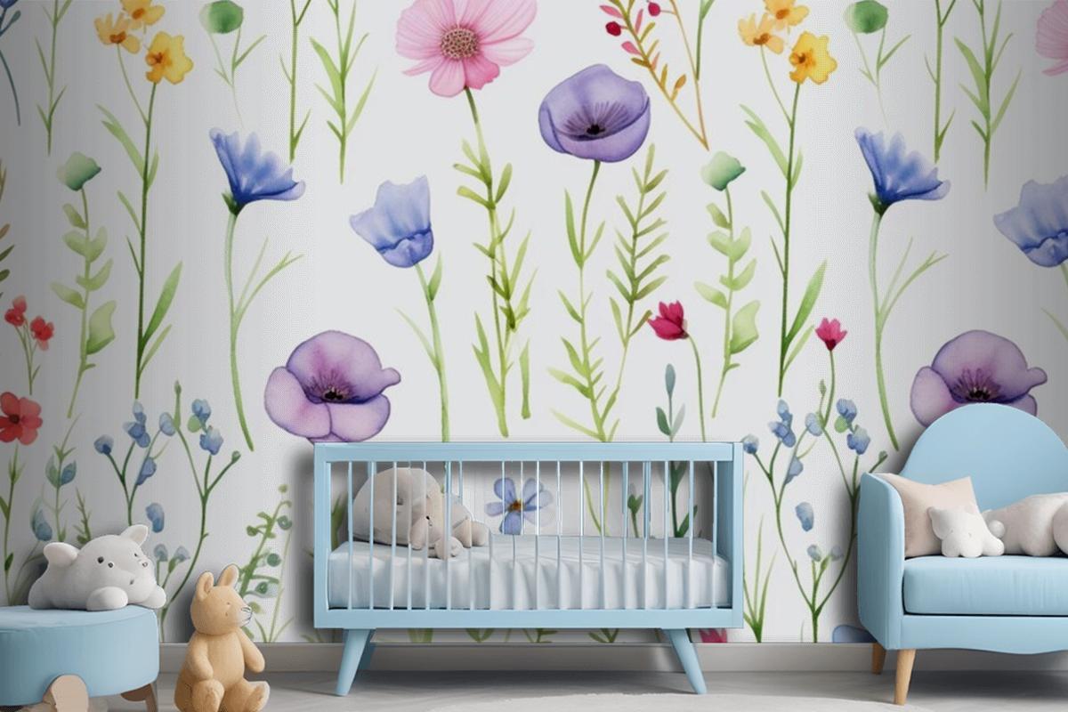 A Floral Wallpaper By Person Wallpaper Mural