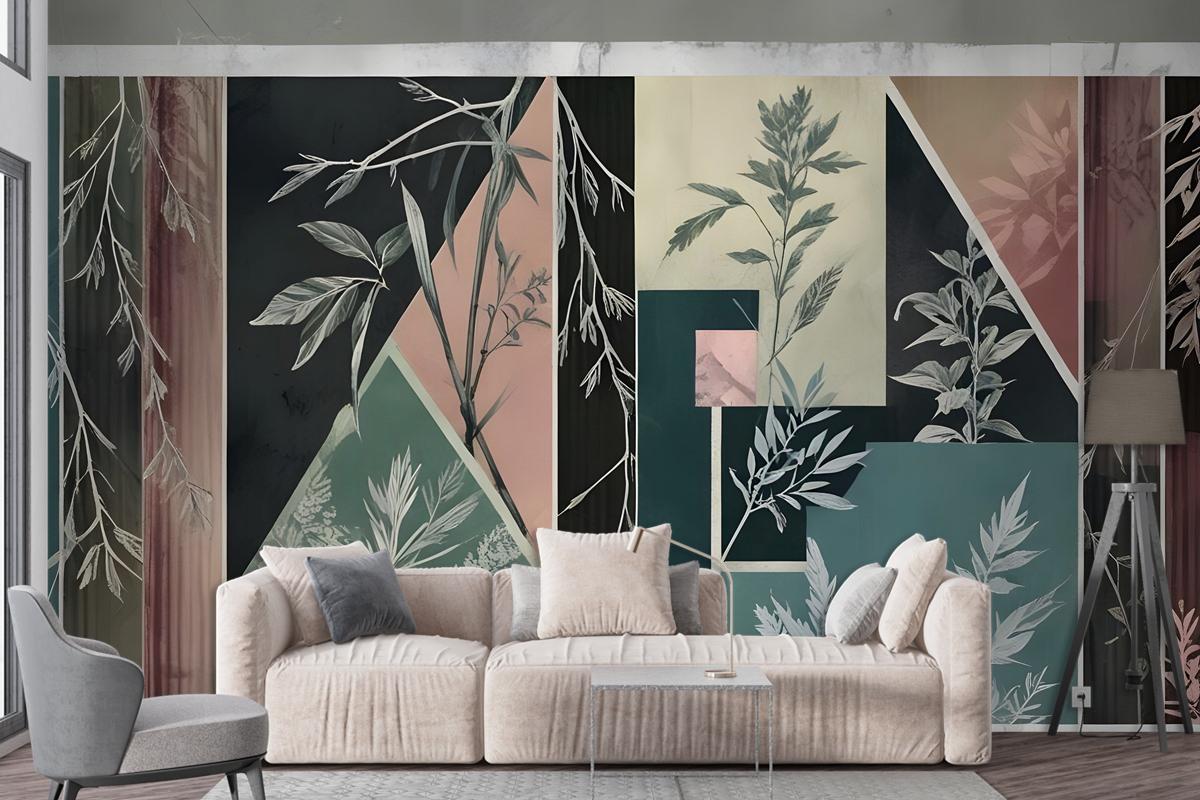 Abstract Floral Art Wallpaper Mural