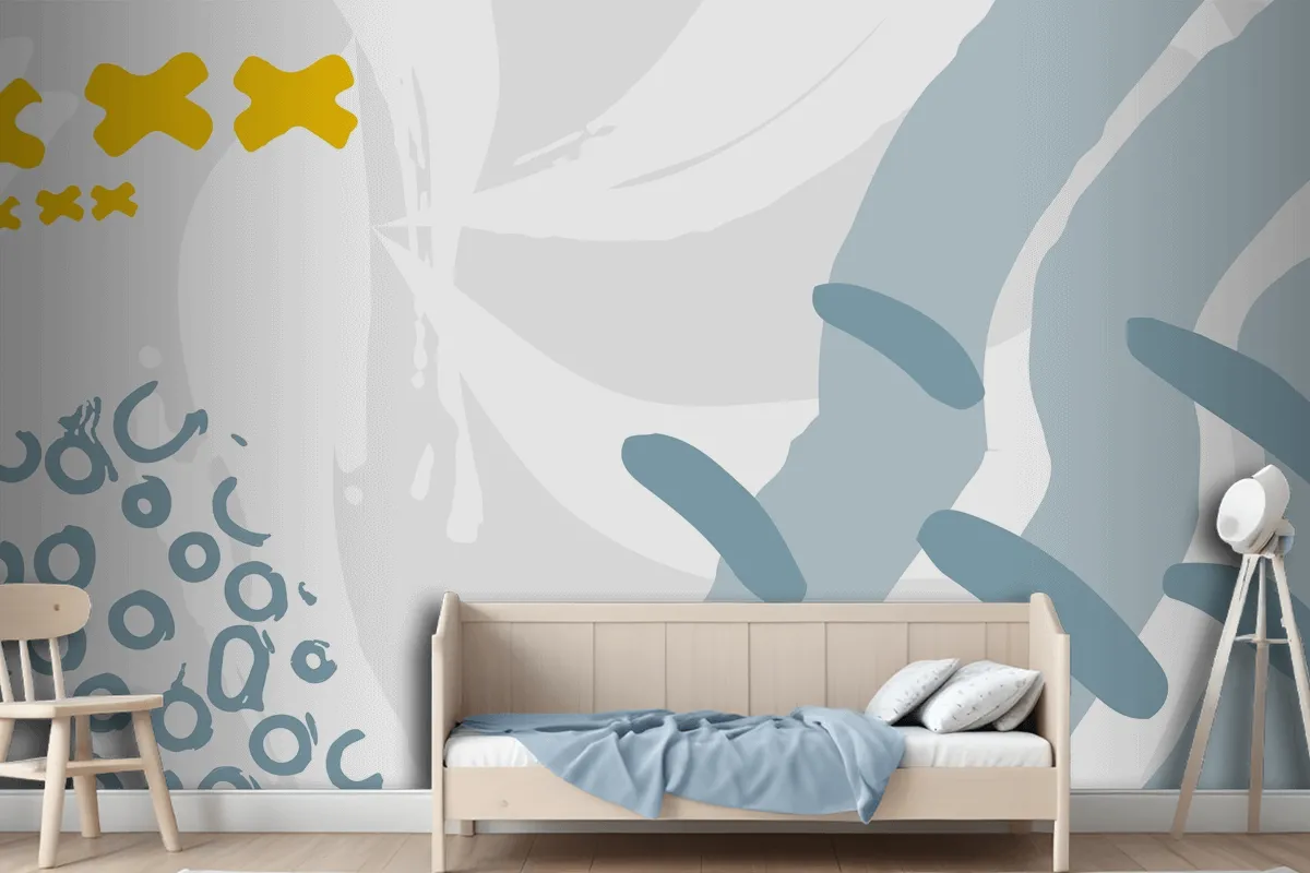 Abstract Shape With Colorful Design Color Splash Wallpaper Mural