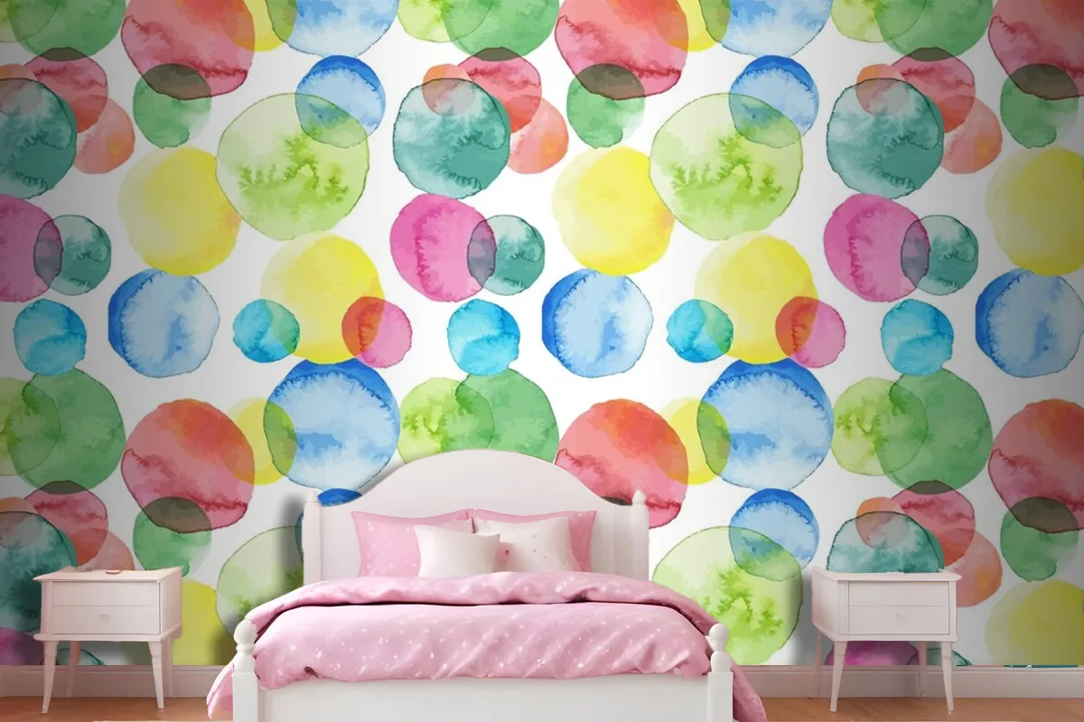 Abstract Watercolor Pattern Design Wallpaper Mural