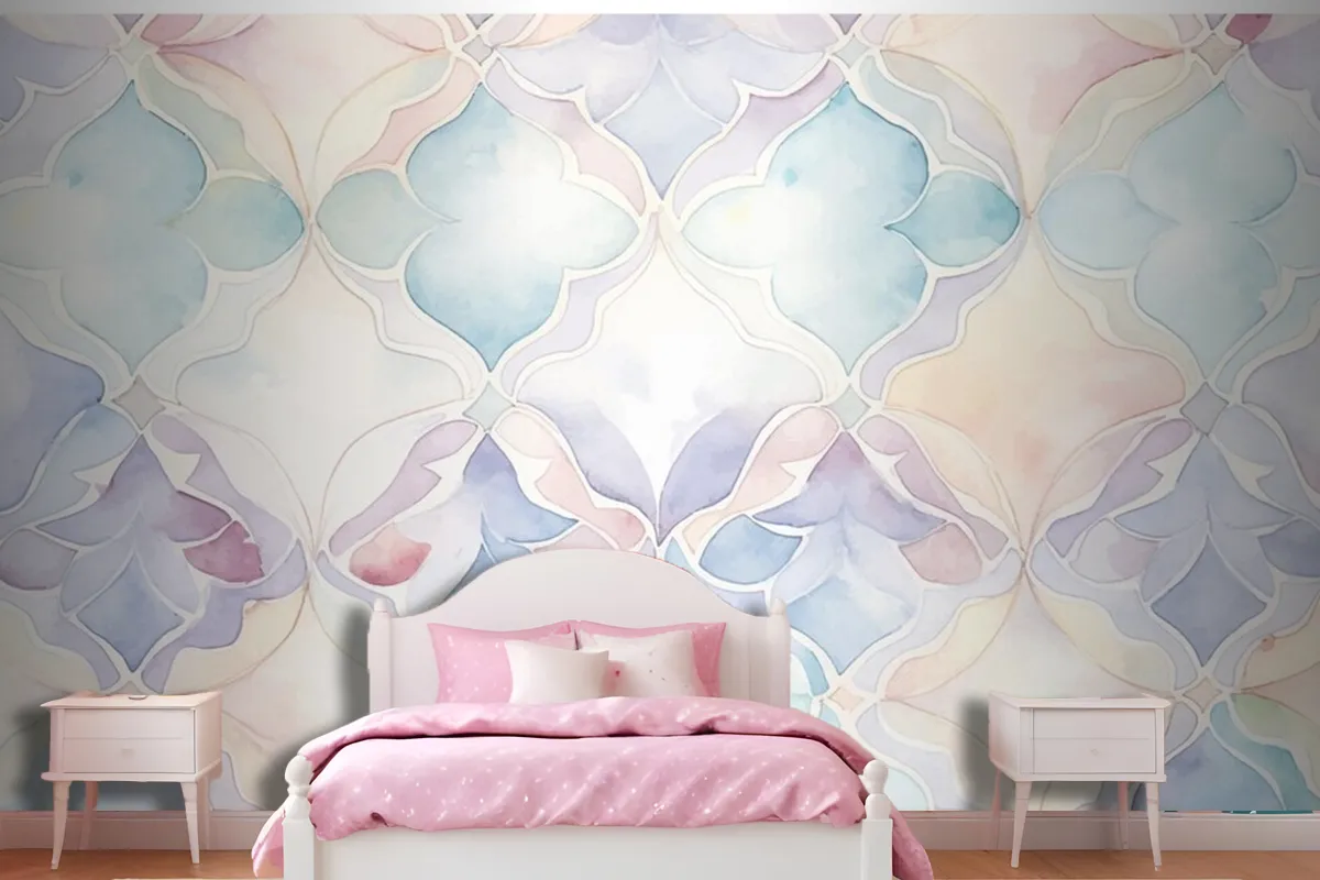 Abstract Watercolor Pattern Wallpaper Mural