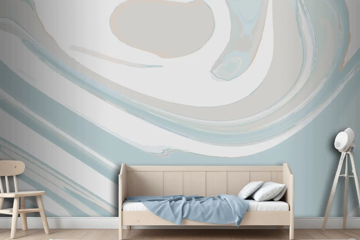 Acrylic Paint Pour Background Vector Wallpaper Mural