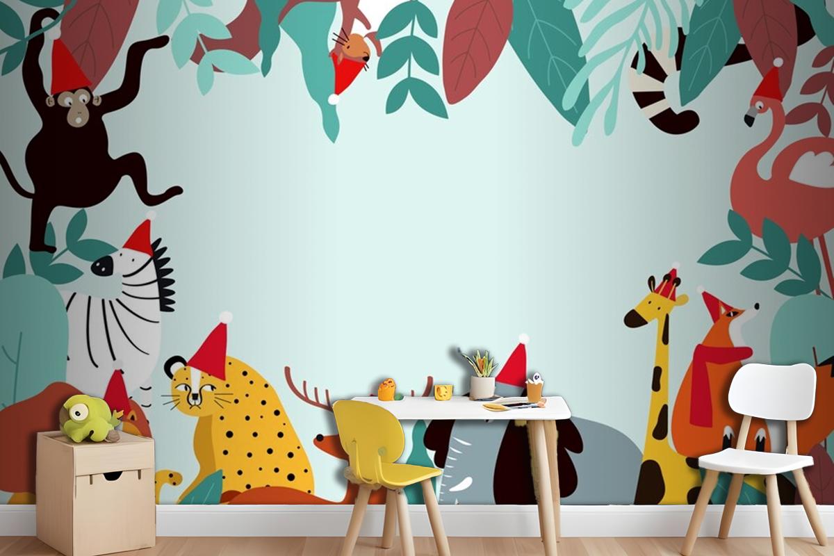 Animals Theme Template Wallpaper Mural