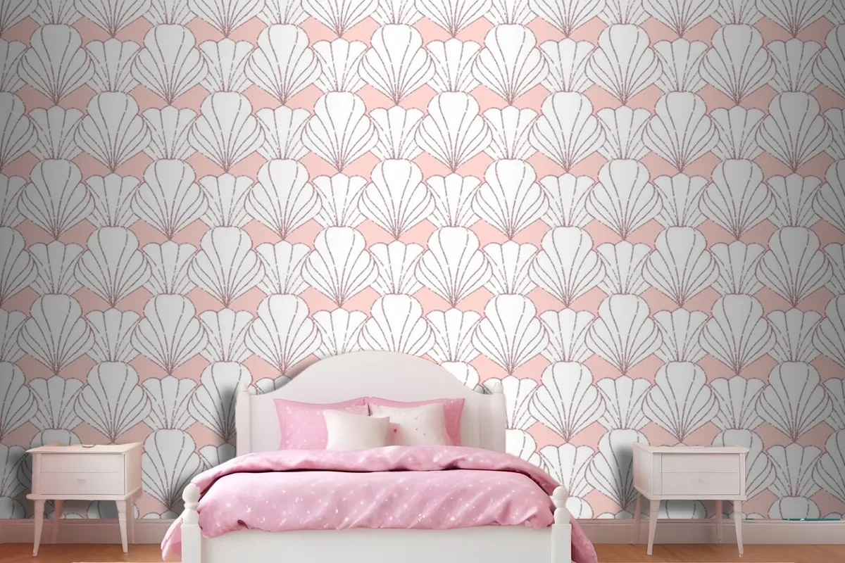 Art Deco Rose Gold Seamless Pattern Wallpaper Mural