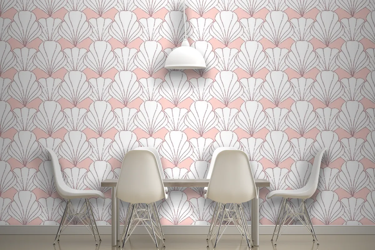 Art Deco Rose Gold Seamless Pattern Wallpaper Mural