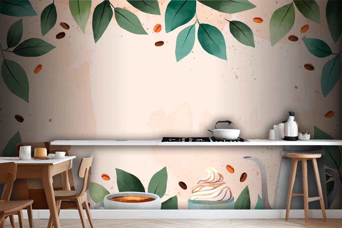 Background For International Coffee Day Celebration Wallpaper Mural