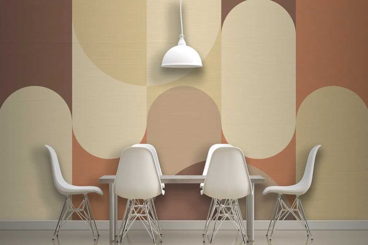 Bauhaus Background Brown Earth Tone Wallpaper Mural