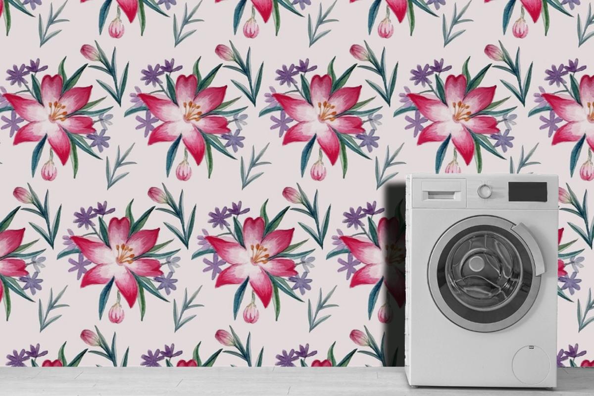 Beautiful Floral Background Pattern Wallpaper Mural